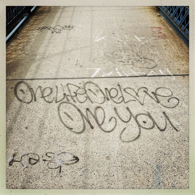 LOVE CITY.  Manhattan Bridge. 1:41pm.