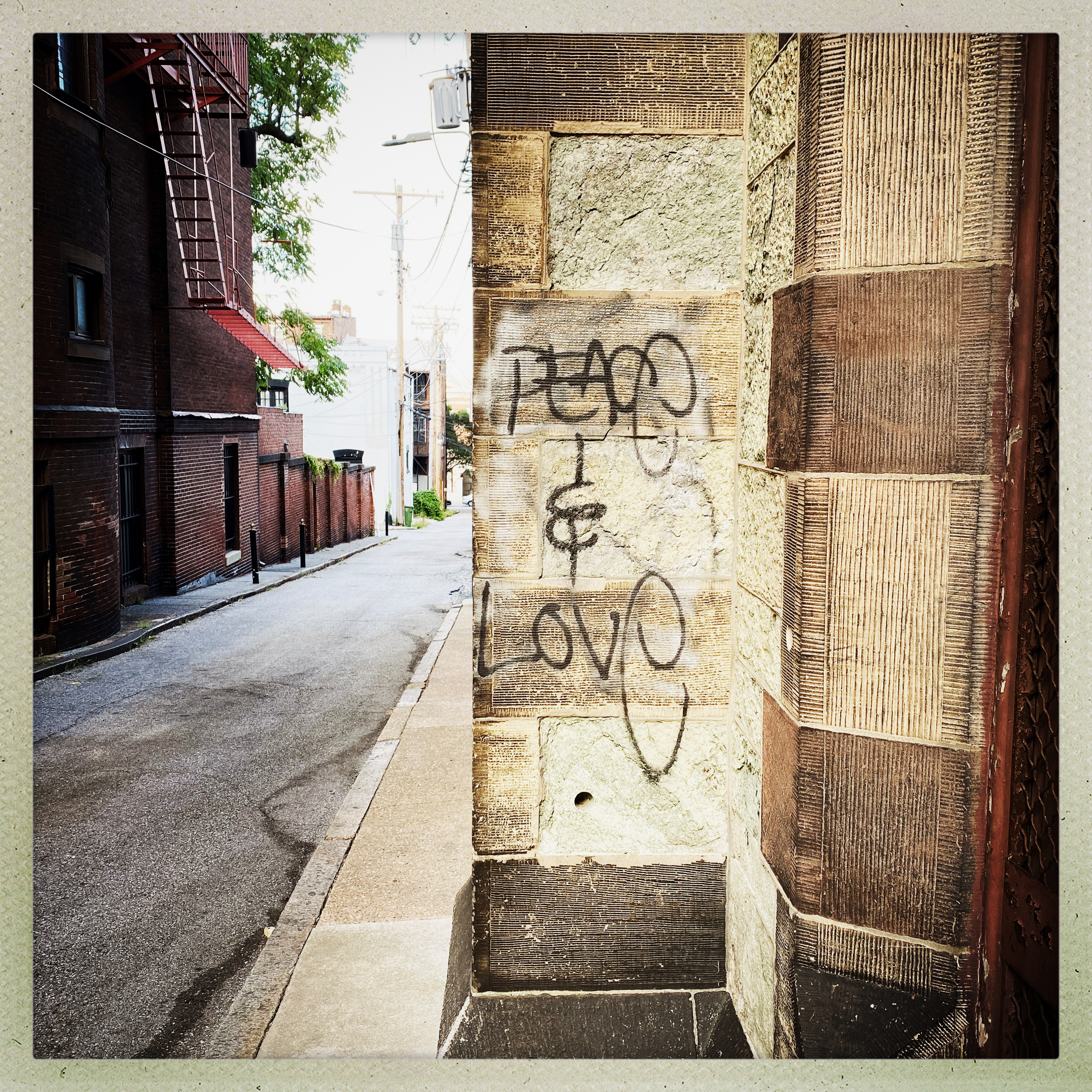 LOVE CITY. 717 Washington Place. 6:13pm.